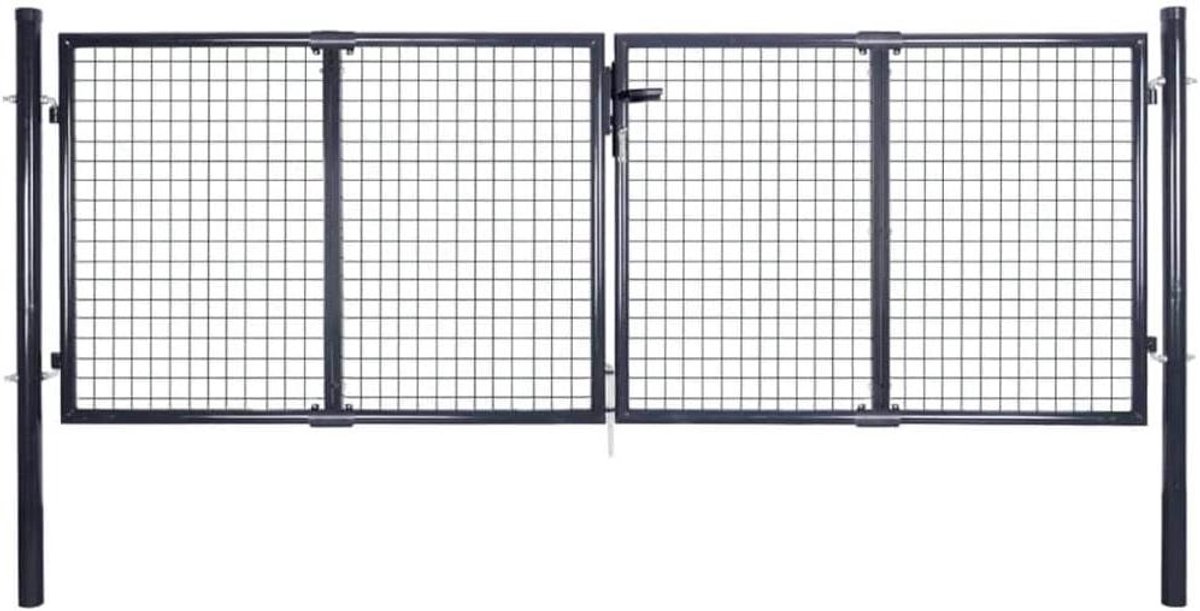 Tuindeur - Hekdeur Tuinpoort - Terras Toegang - Roestbestendig Verzinkt Staal - 289 x 75 c