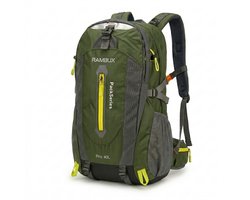 RAMBUX® 40L Rugzak Compact - Lichtgewicht Wandelrugzak - Compacte Dagrugzak - Reistas voor Weekend & Reizen - Legergroen