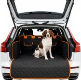 Couverture pour chien coffre de voiture - couverture de voiture pour chien - housse de protection - y compris sac de rangement et ceinture de voiture - Zwart/ Oranje