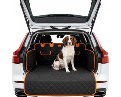 Jake and Jacky Hondendeken Auto Kofferbak - Autodeken Hond - Beschermhoes - Inclusief Opbergzak - Zwart/Oranje