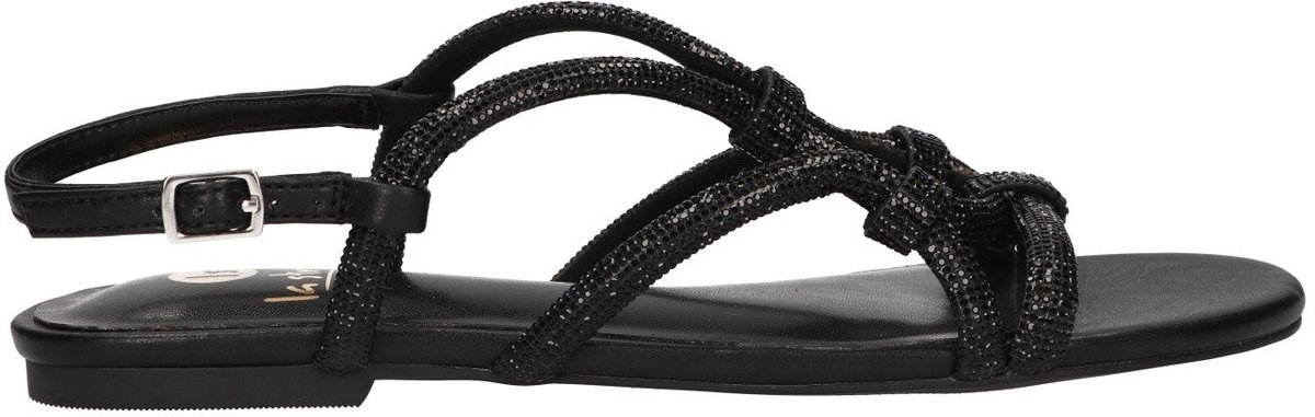 La Strada Sandaal Zwart Glitter Synthetisch - Damesschoenen - Maat - 37