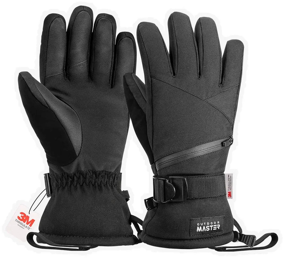 Outdoor Master 3m Thinsulate Waterproof Handschoenen Kinderen Zwart