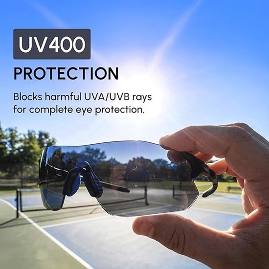 Pickleball Brillen met Fototrope Glazen - UV400 Bescherming & Anti-Glare Coating - Voor Mannen en Vrouwen — afbeelding 2