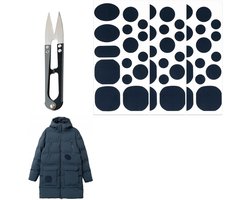 Waterdichte Nylon Herstel Patches voor Kleding - Zelfklevende Repareer Patches in Marineblauw, 3 Stuks, Ideaal voor Jassen en Kledingstukken