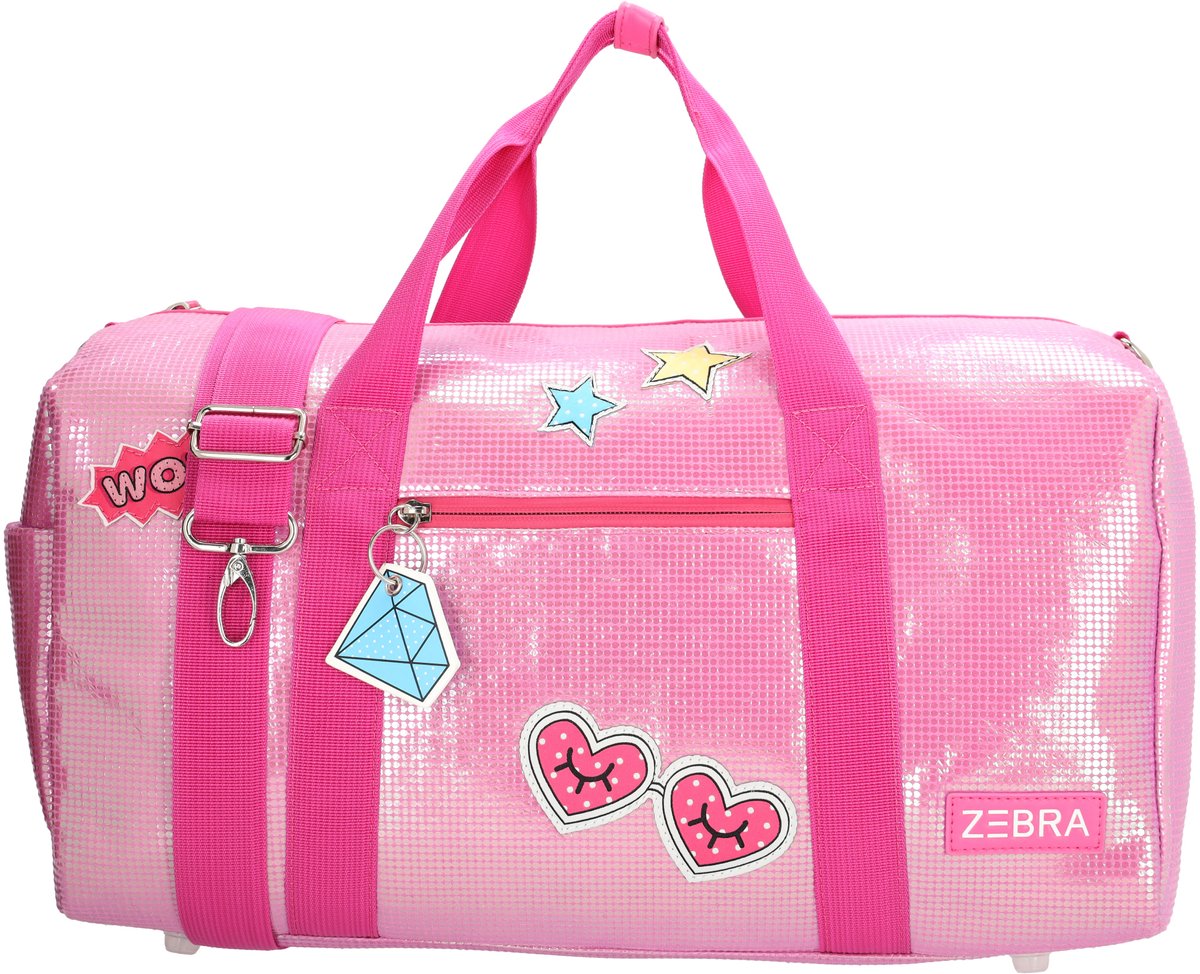 Zebra Trends Explorer Reistas - Weekendtas - Sport - Logeren - Reizen - Vrolijke Print - Handbagage - Prints - Sporttas - Meisjes - Glitter & Glamour