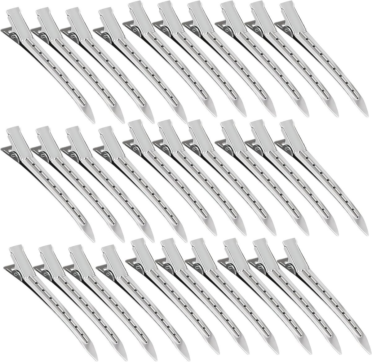 50 Stuks Haarclips 9 cm, Duckbill Haarspelden van Zilver Metaal voor Kappersbenodigdheden, Alligator Clips en Haaraccessoires voor Vrouwen en Meisjes