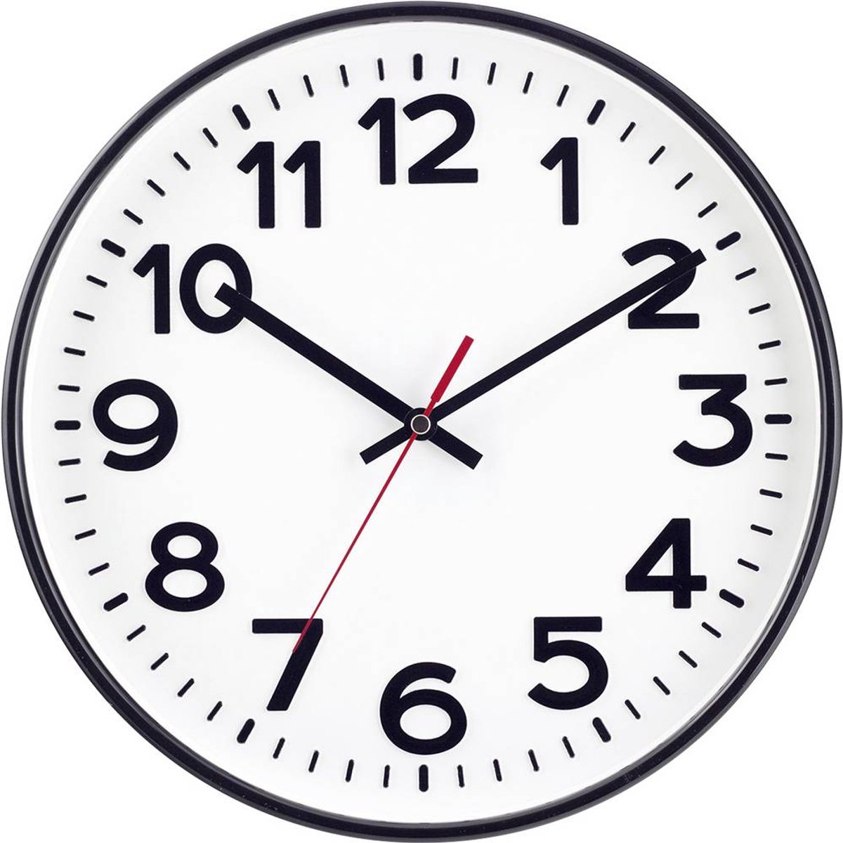 EUROTIME 53820-05 Wandklok Zendergestuurd 30 cm Zwart
