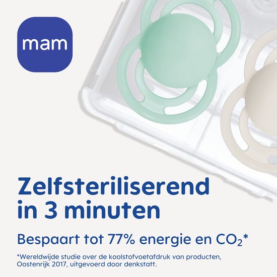 MAM - Perfect Fopspeen - Glow in the Dark - 16+ Maanden - Blauw van Merkloos — afbeelding 3