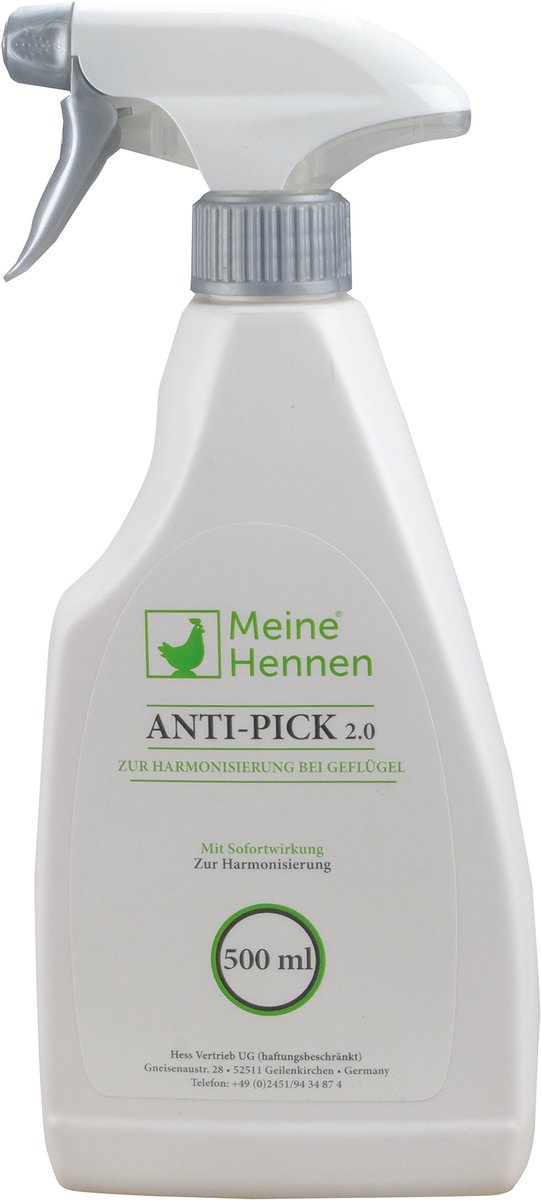 MeineHennen Anti-Pick 2.0 – 500 ml – Tegen Verenpikken & Kannibalisme – Pluimvee Spray