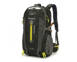 RAMBUX® 40L Rugzak Compact - Lichtgewicht Wandelrugzak - Compacte Dagrugzak - Reistas voor Dames en Tieners - Zwart