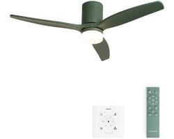 CREATE - Stille 40W plafondventilator met technische ABS bladen in verschillende maten - S - Met licht - Controller voor wandmontage - WIND CALM
