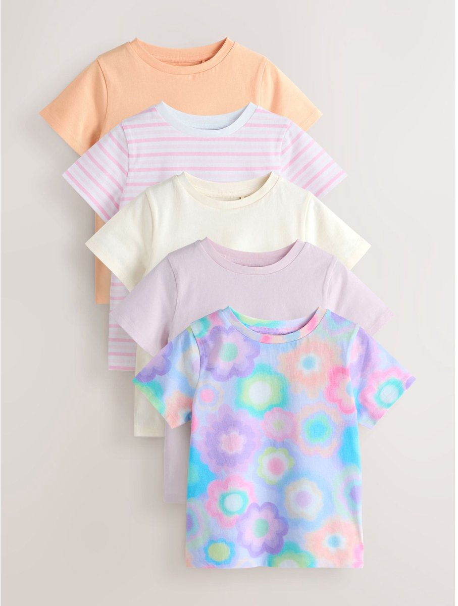 Next - Meisjes - Set van 5 T-shirts - Roze