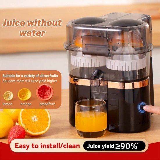 ACEP Dubbele elektrische sapcentrifuge - 200W - Sapcentrifuge - Slowjuicer - Sinaasappelpers - Citruspers - Sinaasappelpers elektrisch van Merkloos — afbeelding 2