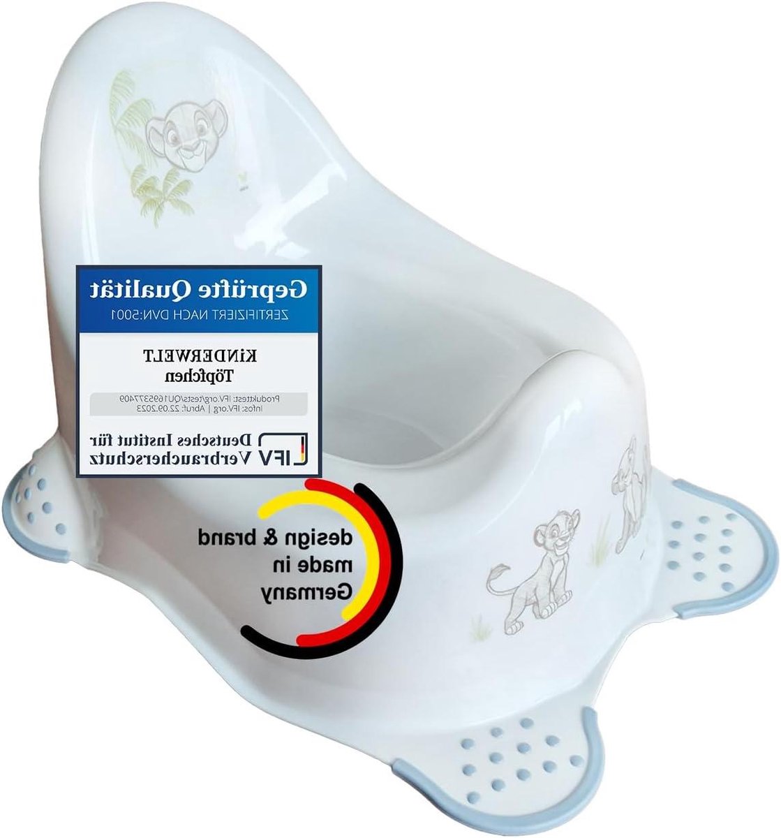 Baby Potty - Kinder Potty - Zindelijkheidstraining - Hoge Rugleuning - 40 x 40 x 30 cm - Wit