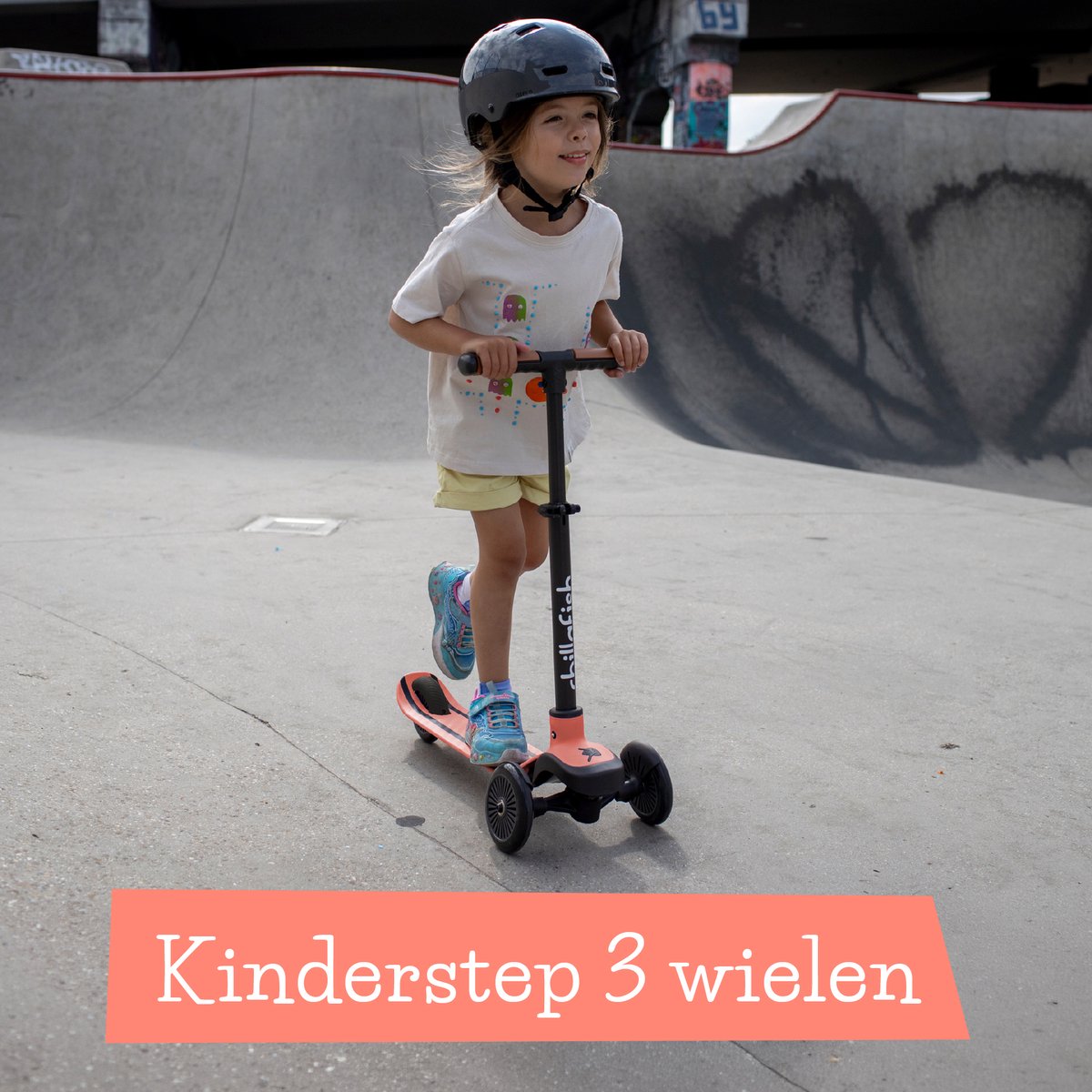 Chillafish Kinderstep 3 Jaar met drie wielen - Oranje Roze - Lichtgewicht step met afneembaar stuur en voetrem - Aanpasbaar in hoogte - Leun-om-te-sturen - Extra grip handgrepen - Model Scotti 3 thumbnail 6