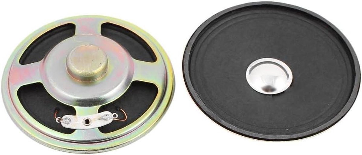 Mini Luidsprekers - Magnetische Speakers - Audio Projecten - Intern Magnetisch - 76mm Diameter - Goudkleurig