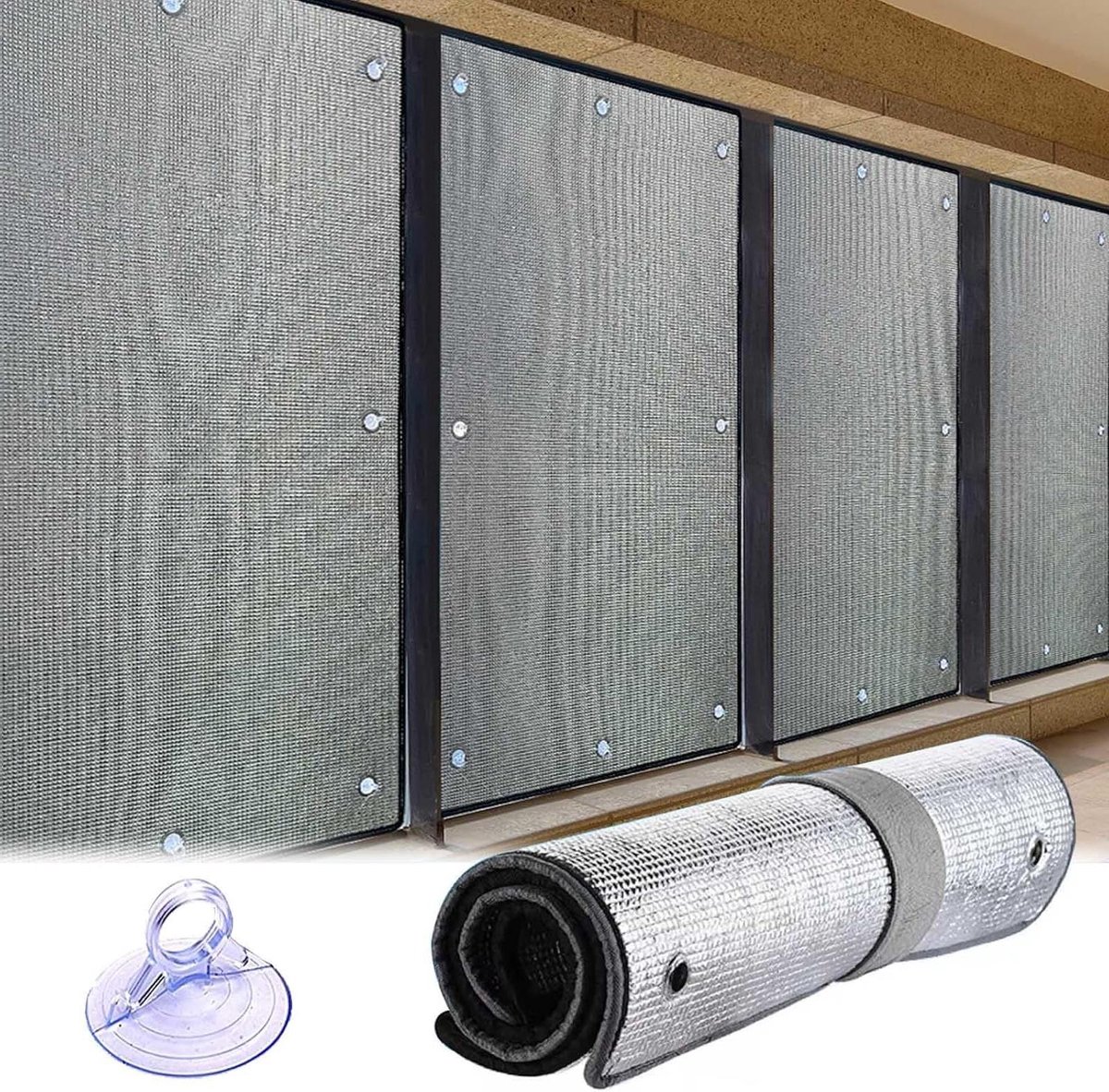 Raamfolie Verduisterend - Isolatiefolie Zonnescherm - Warmte Regelen - Zuignap Installatie