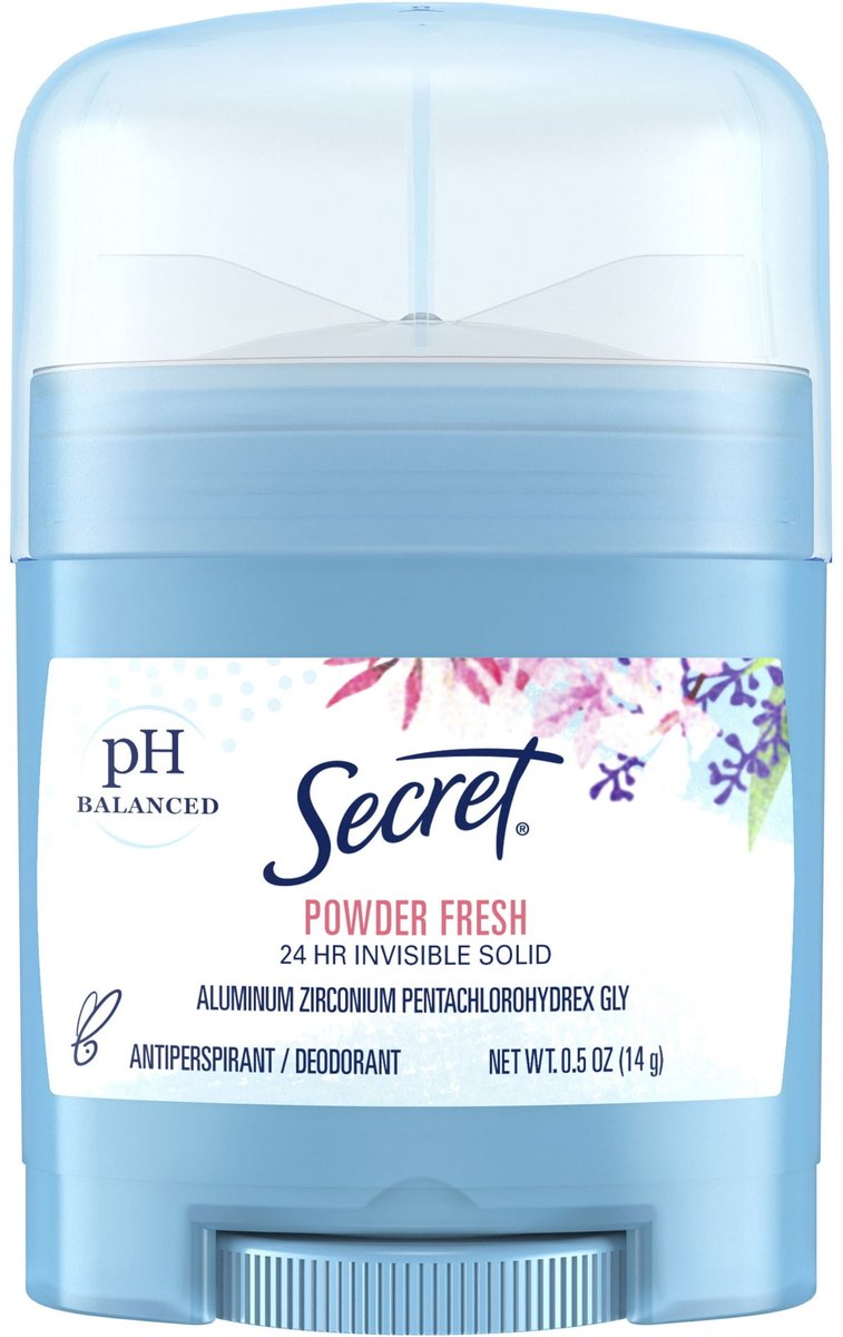 Secret Invisible Solid Antiperspirant and Deodorant Stick - Powder Fresh Travel Size