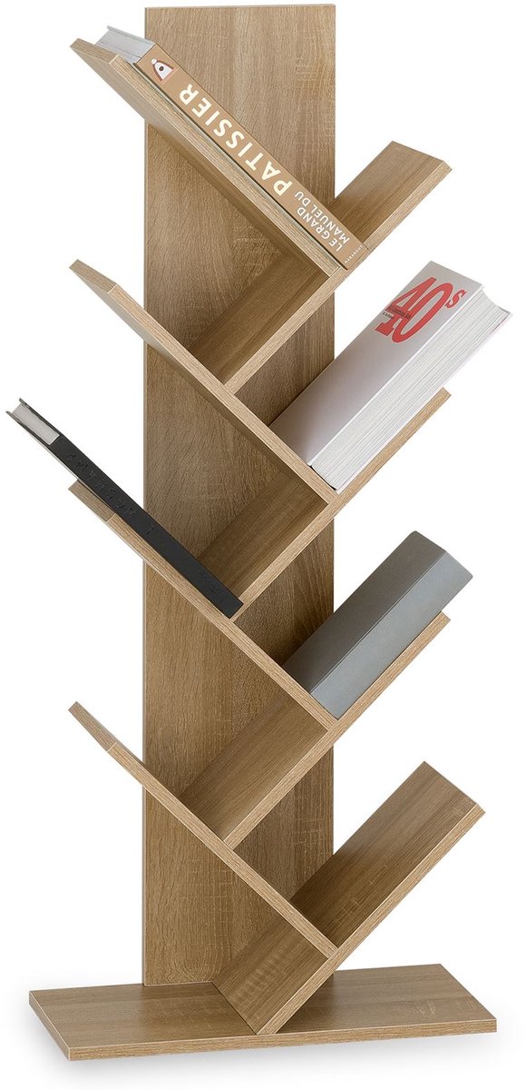 IDIMEX Vrijstaande boekenkast JULES met 7 planken – Sonoma-eik bruin