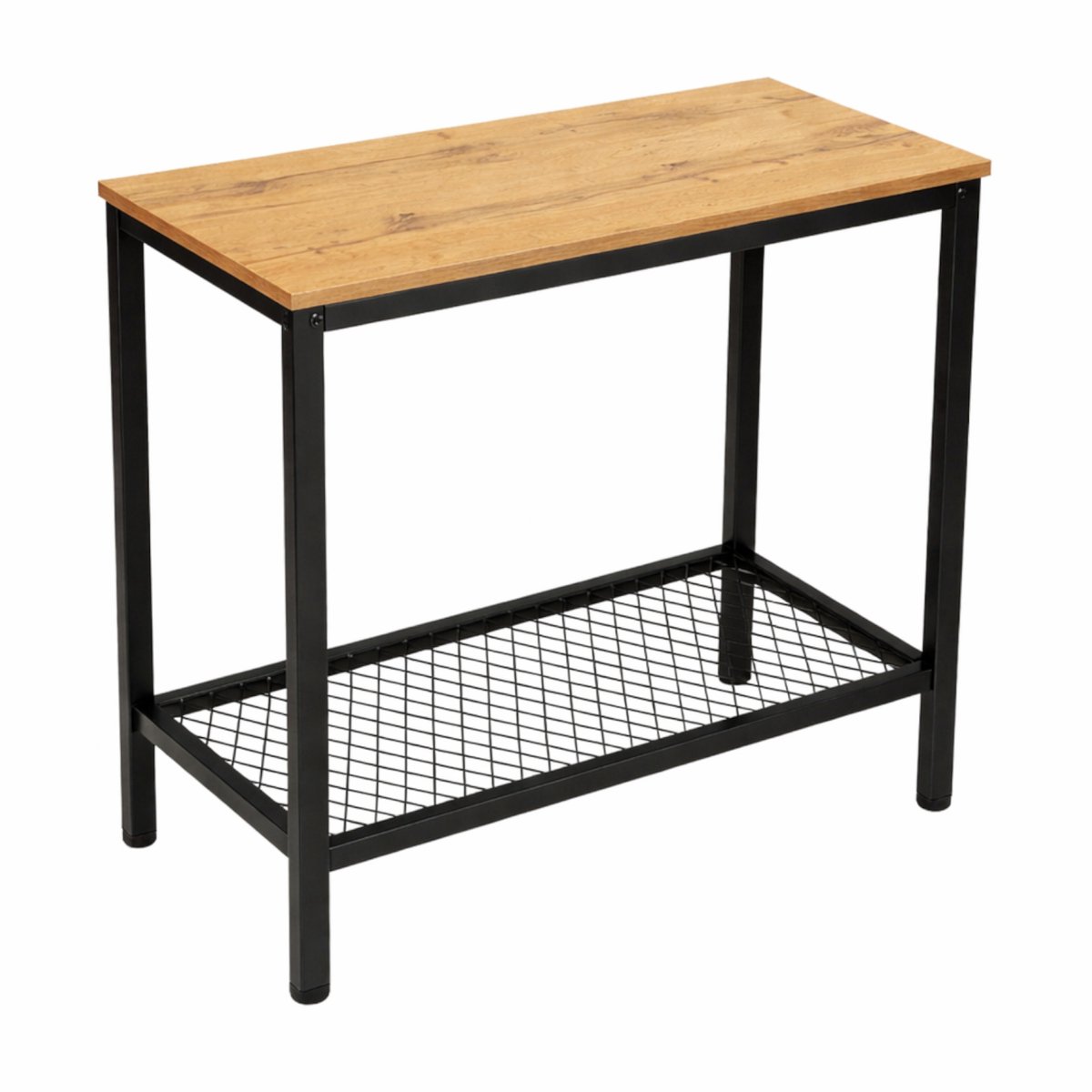 BEGRYF - Bijzettafel - eikenkleur - zwart frame - 60x30x60 cm