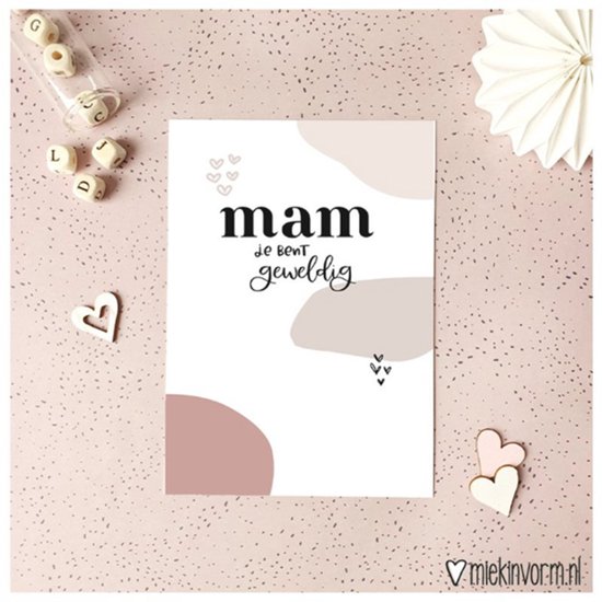 Kaart - Mam je bent geweldig - Moederdag - Mama - Verjaardag