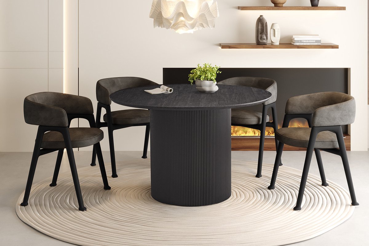 Rousseau Tafel 'Lagos' 120 cm Rond Decor Donkerbruin
