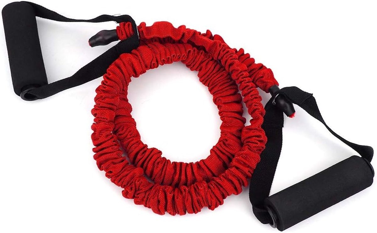 Verstelbare Weerstandsbanden voor Fitness en Yoga, Elastische Trekbanden voor Thuis en Gym, Geschikt voor Mannen en Vrouwen, Rood (15 pond)