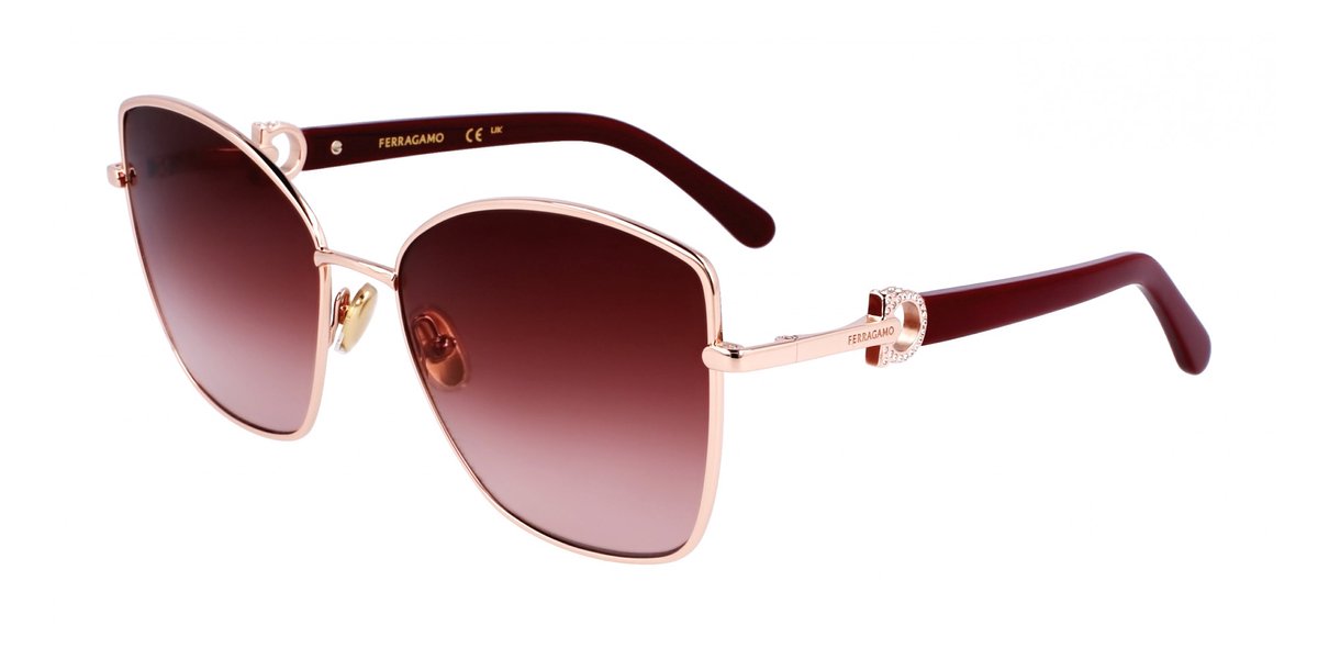 Ferragamo SF312SR Rose gold/wine gradient 60/18/140 WOMAN Zonnebrillen