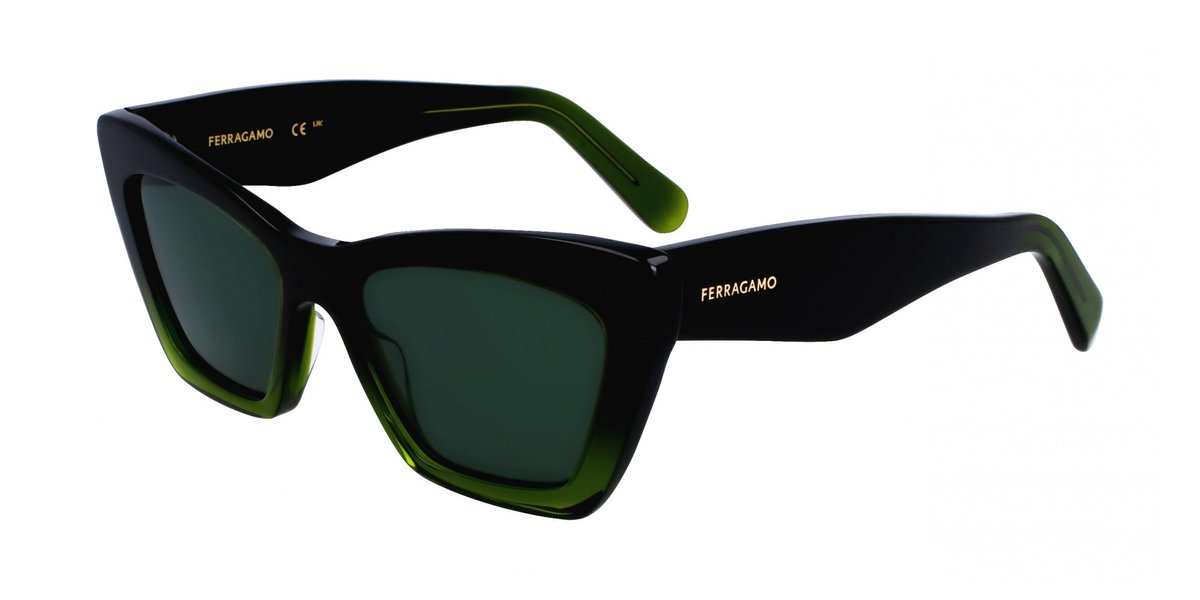 Ferragamo SF929SN Transparent dark green gradien 55/17/145 WOMAN Zonnebrillen