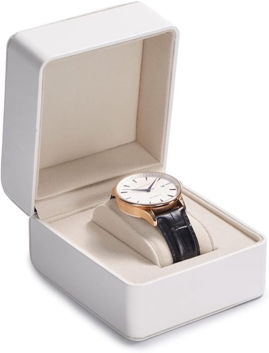 Elegante horlogedoos met microvezelvoering voor veilige opslag