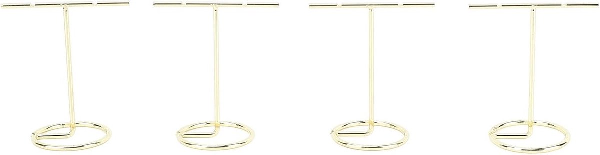 Sieradenstandaard voor kettingen en oorbellen, metalen T-vormige sieradenorganizer met stevige houder en displayrek voor accessoires