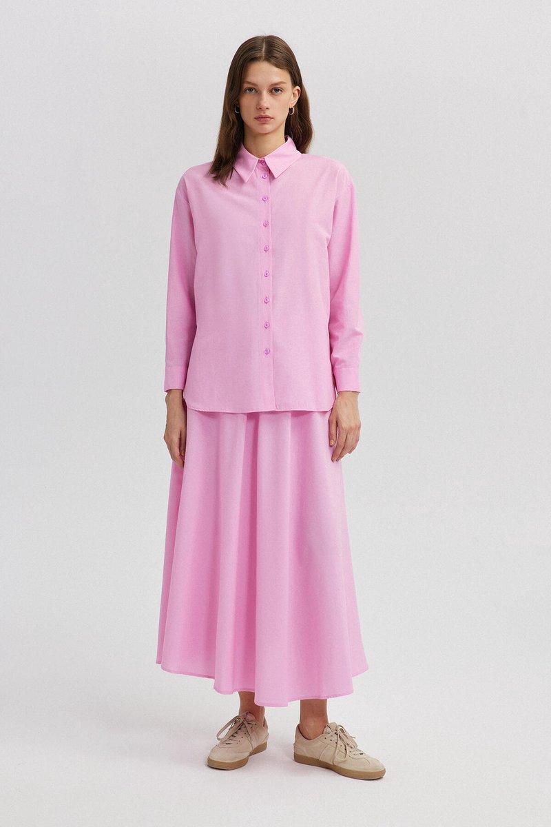 Touché Privé - Set van overhemd en rok - Roze - Dames