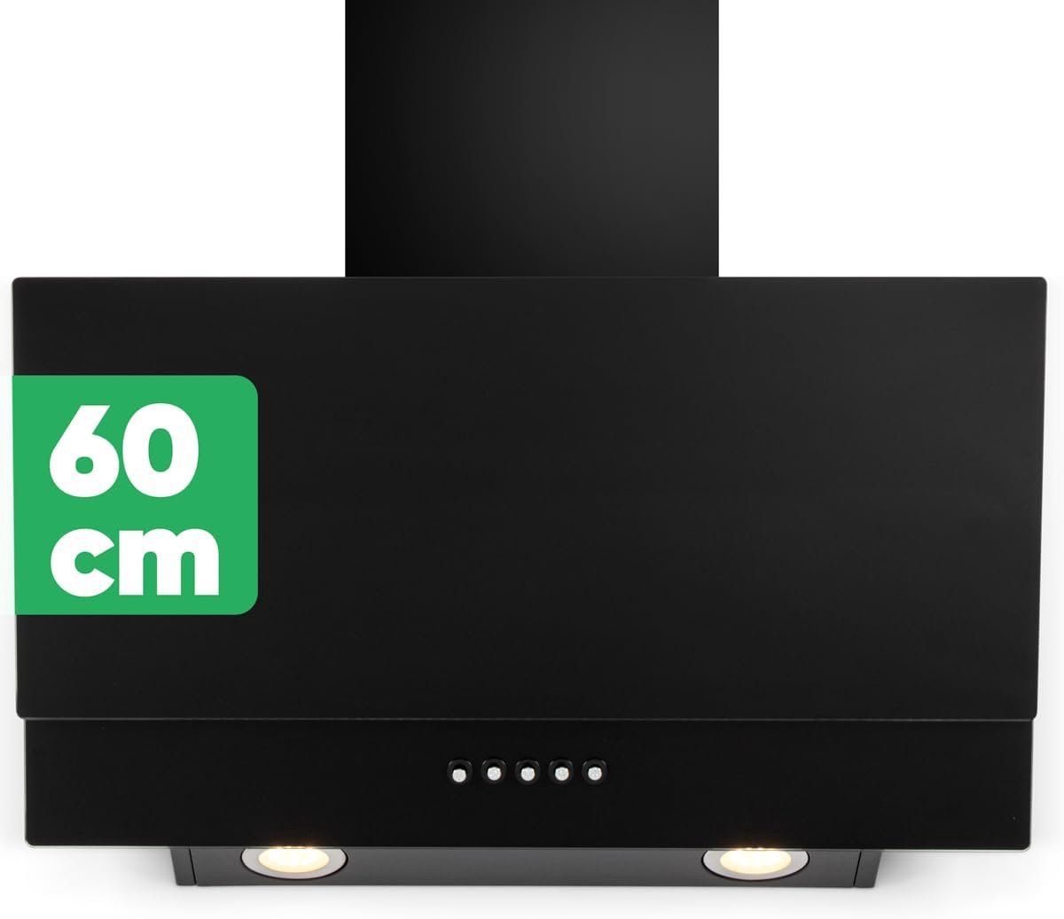 Bol.com Bomann DU 7607 G Schuine Afzuigkap Zwart Glas 60cm met randafzuiging aanbieding