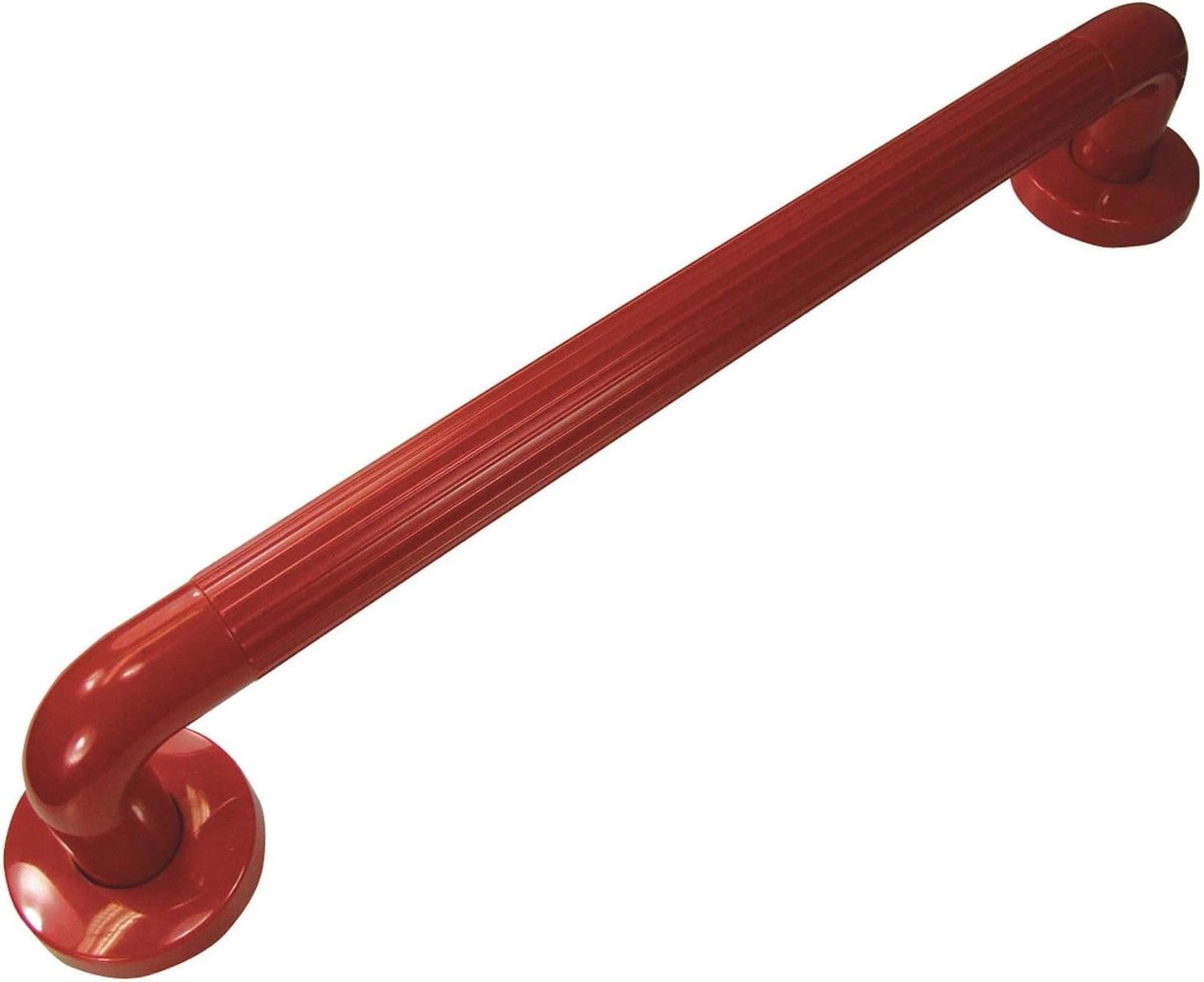 Wandbeugel - Handgreep Badkamer - Veiligheid in Huis - Geribbeld Oppervlak - 300 mm - Rood