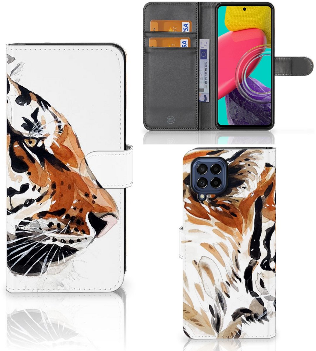 Hoesje Samsung Galaxy M53 Watercolor Tiger
