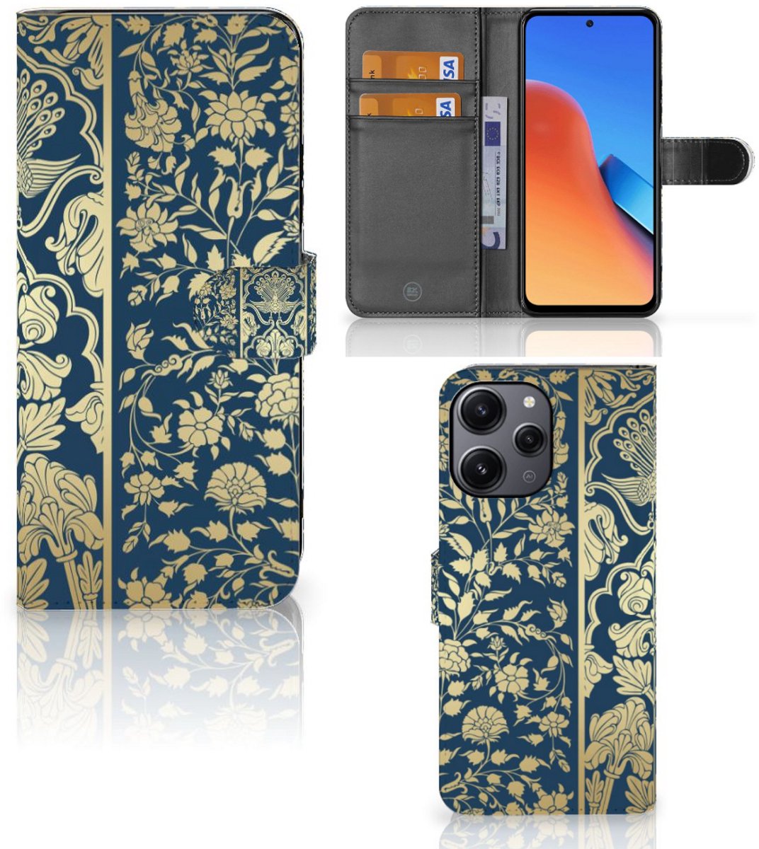 Xiaomi Redmi 12 Hoesje Beige Flowers