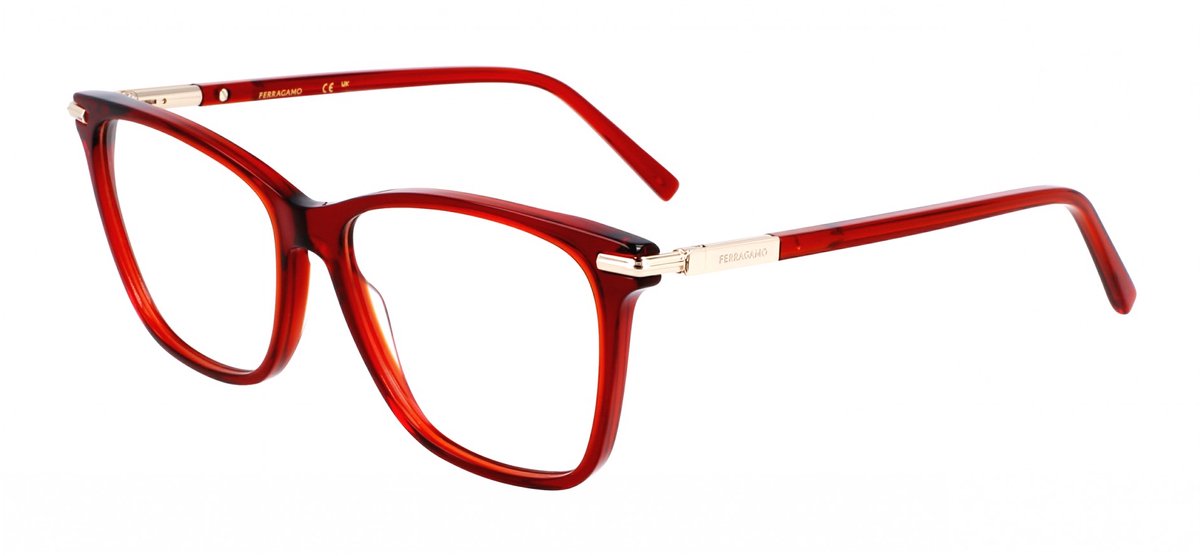 Ferragamo SF3013 Transparent red 53/15/140 WOMAN Brilmonturen