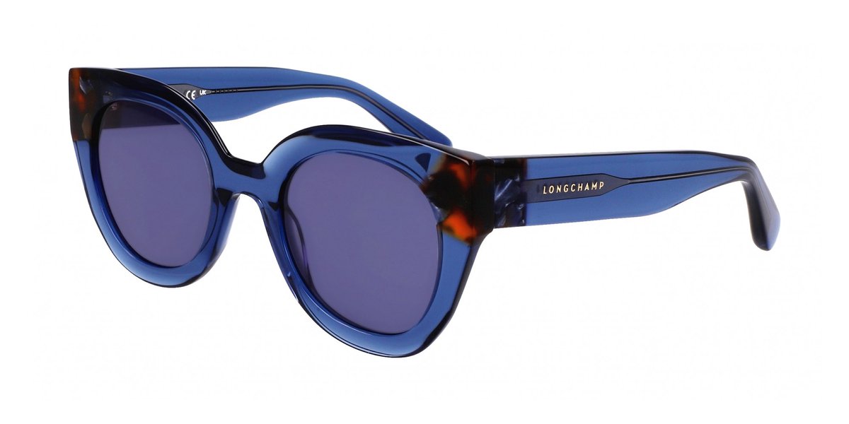 Longchamp LO750S Blue/havana 49/23/140 WOMAN Zonnebrillen
