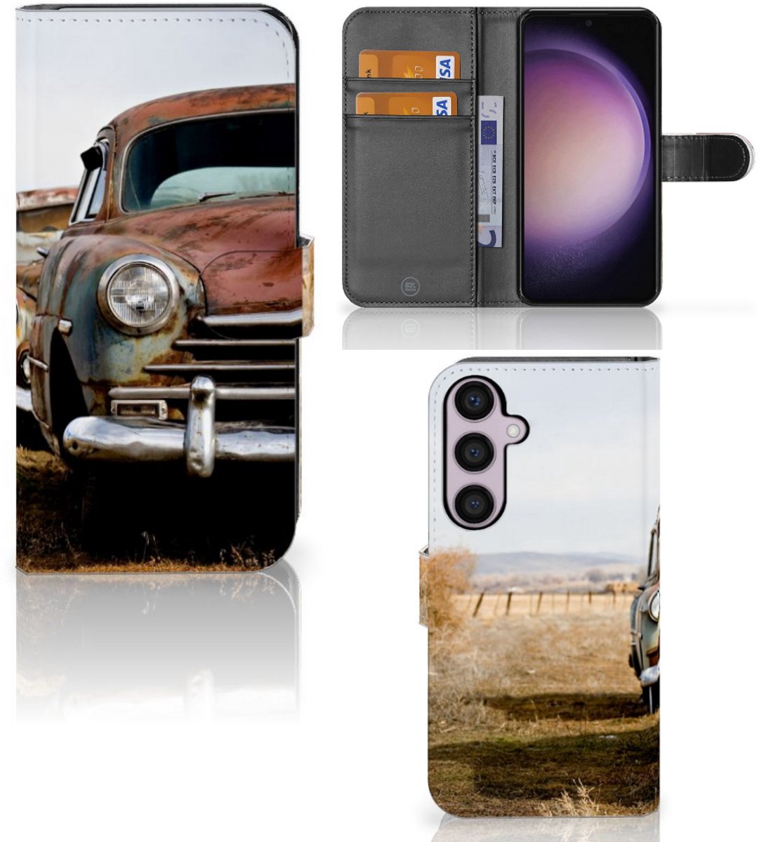 Samsung Galaxy S24 Plus Telefoonhoesje met foto Vintage Auto