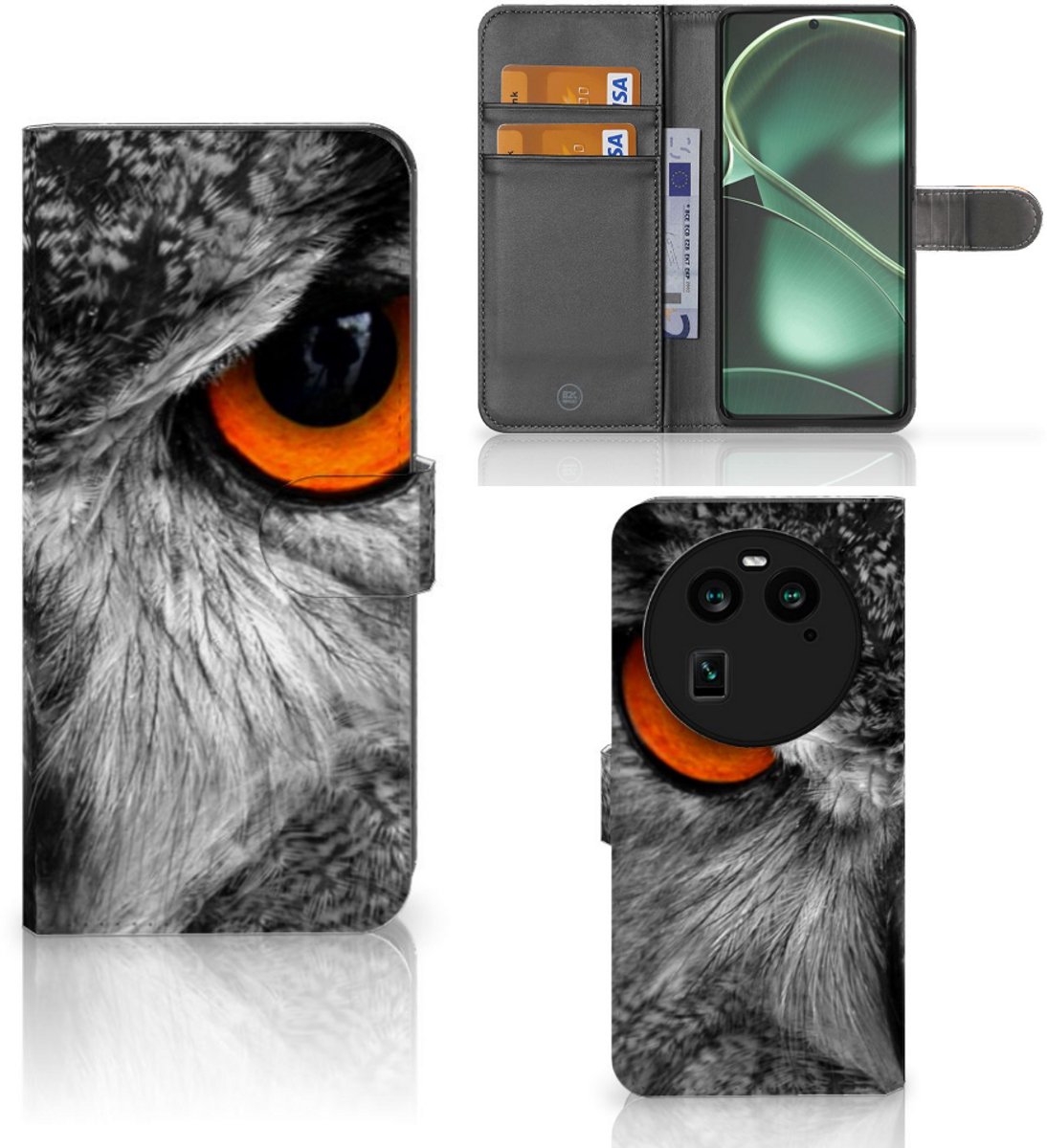 OPPO Find X6 Telefoonhoesje met Pasjes Uil