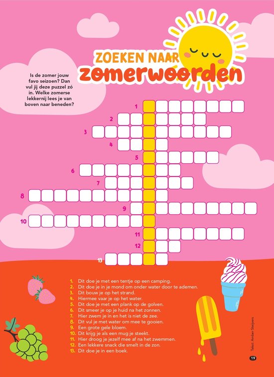 Tina Puzzelpret 3 - Puzzelboek - Puzzelboek Kinderen - Seizoenen - Puzzelboeken - Vakantieboek - Zomerboek - Sudoku Kinderen - Puzzelen - Puzzels - Puzzel - Puzzel boek - Doeboek - Knutselen - DIY - Breinbreker - Meisje - Knutselen Meisjes - Raadsels
