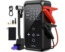 BRPOM Jumpstarter 4500A | 26800mAh - Starthulp Auto met Compressor - Powerbank 12V - Accubooster met SOS Verlichting