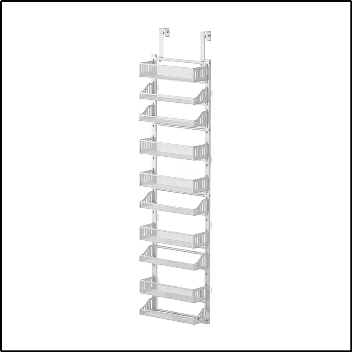 Deur Organizer 10 Laags - Hangend Opbergrek - Metalen Pantry Organizer - Ruimtebesparend Design - Wit