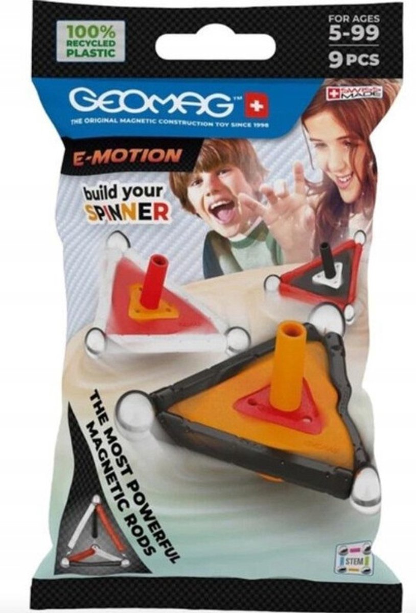 Geomag E-motion Serie - Magnetische Constructieset - 9 Onderdelen - 100% Gerecycled