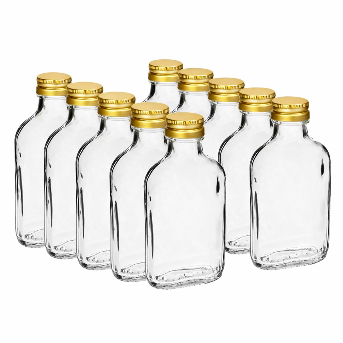 Browin - glazenflesjes - Heupflesjes - likeurflesjes - 100 ml - 10 stuks