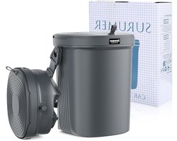 Autobak Autoverdeler - Vuilnisbak Auto - Auto Opruimen - Lekvrij Ontwerp - 2 Gallon - Donkergrijs Blauw