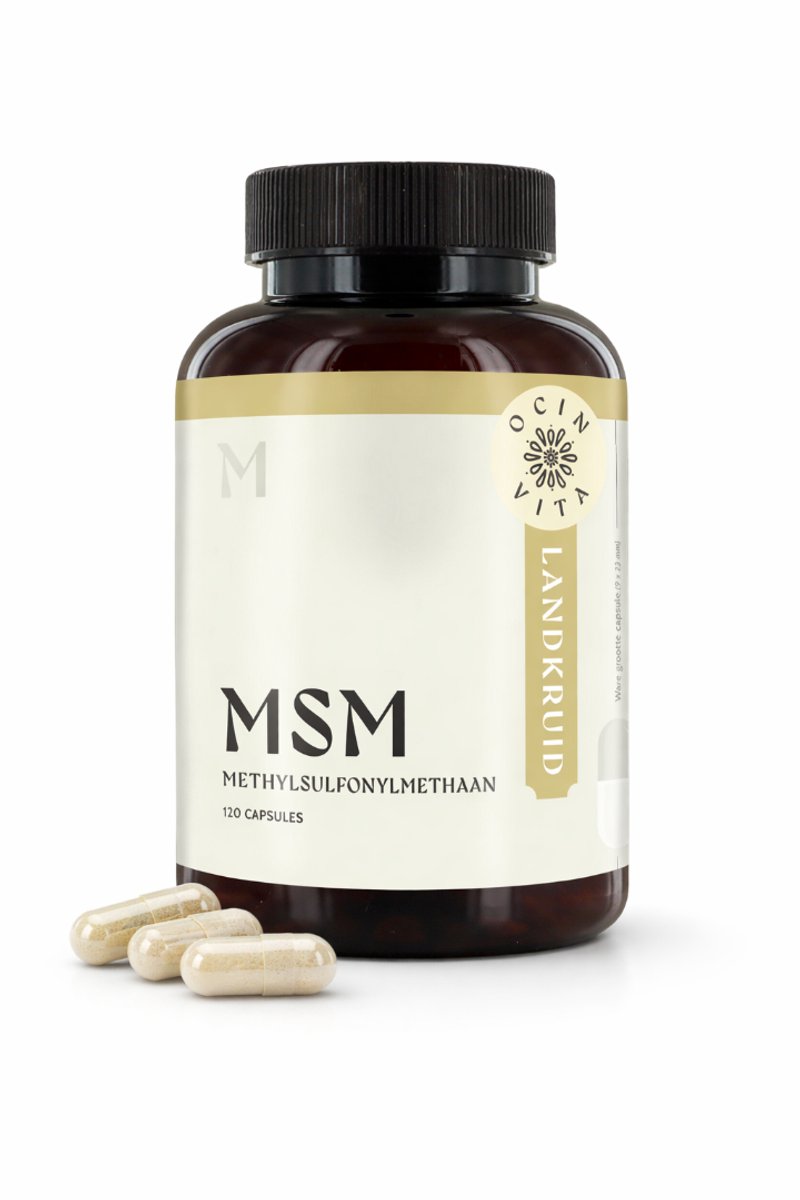 MSM Capsules 120 stuks – 100% Puur Methylsulfonylmethaan – Organisch Gebonden Zwavel – Vegan & Zonder Toevoegingen – Ocin Vita