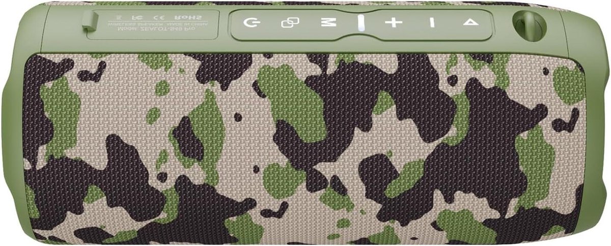 Draagbare Draadloze Luidspreker - Bluetooth Speaker - Muziek Luisteren - Krachtige Bas - 204 mm - Camouflage