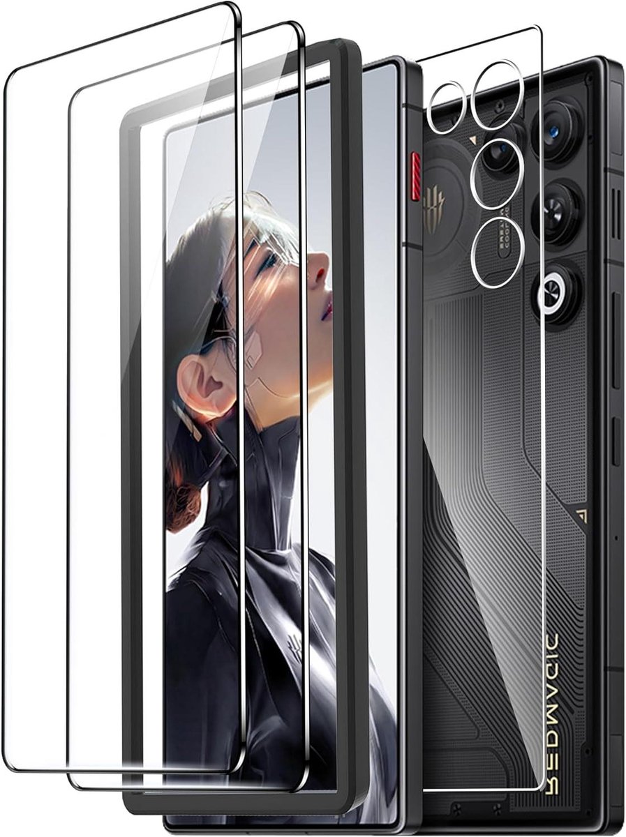 Screenprotector RedMagic 11 Air - Glasfolie Telefoon - Scherm Beschermen - Krasbestendig 9H Hardheid - 0.33 mm dik - Helder