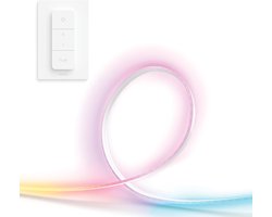 Philips Hue Essential Flex LED strip 10 meter - Wit en Gekleurd Licht - Light Strip - Incl. Hue Dimmer Switch - Hue White and Color Ambiance